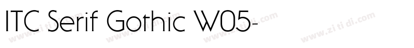 ITC Serif Gothic W05字体转换